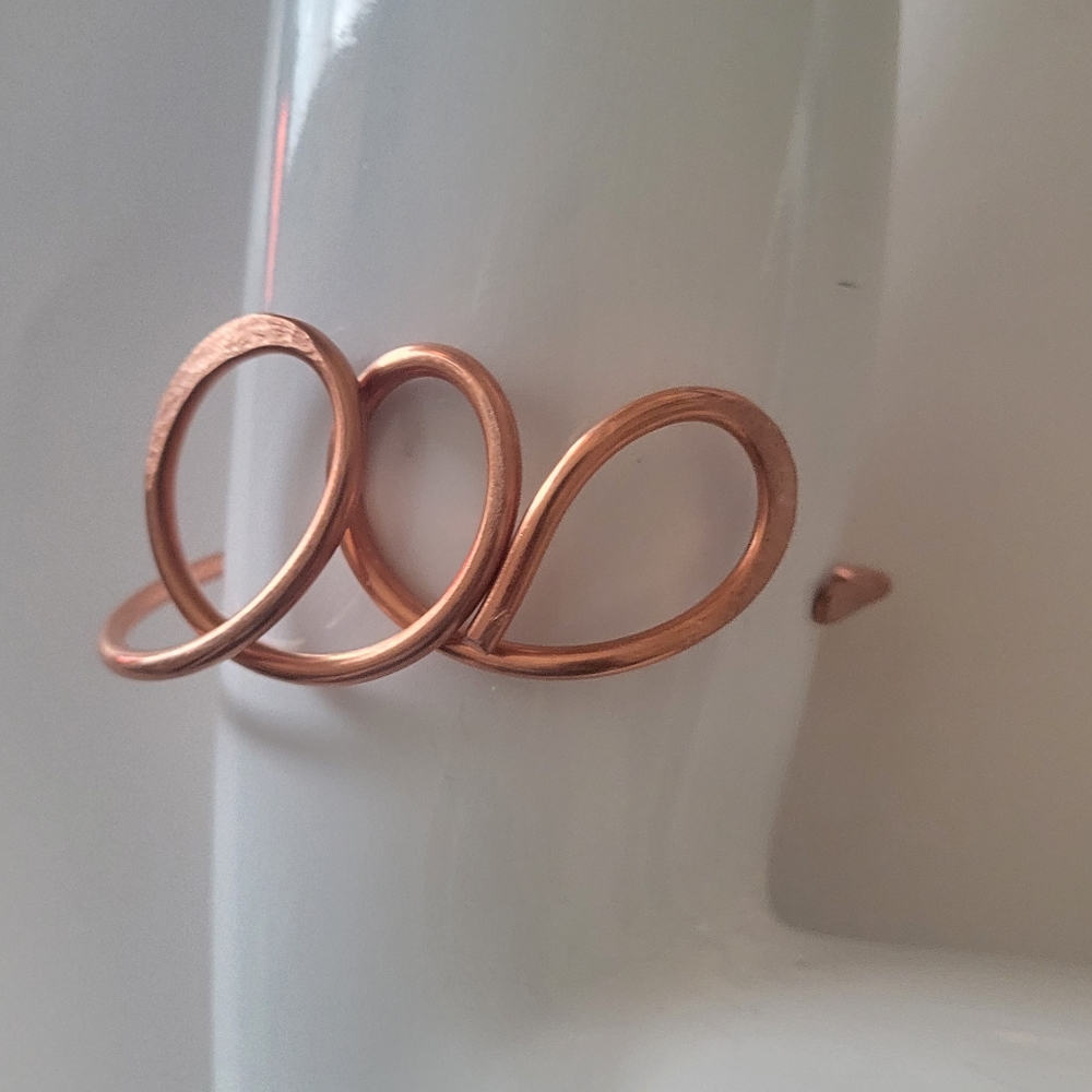 HANDMADE hammered Adjustable copper upper arm bracelet